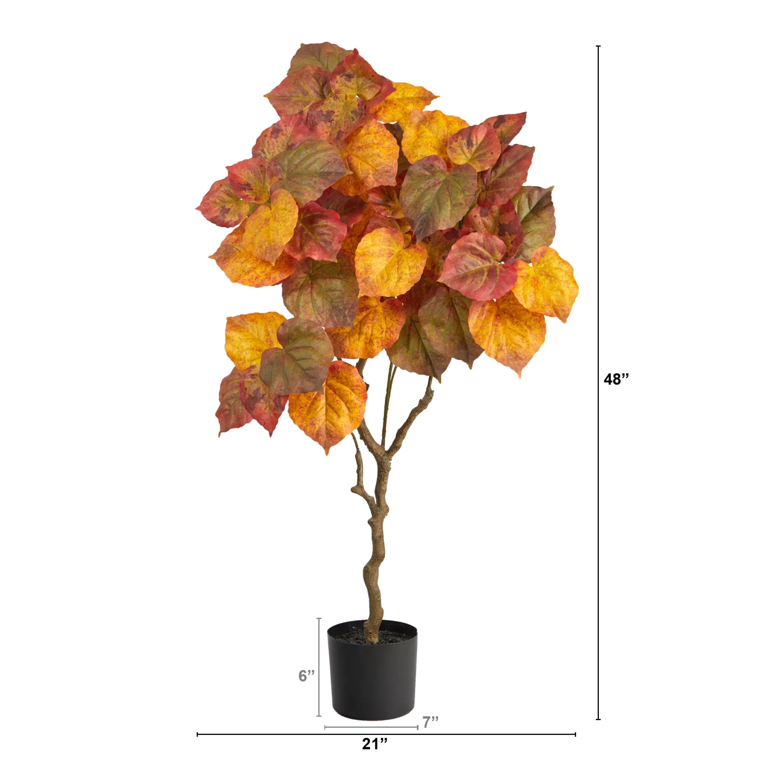 4’ Autumn Umbrella Ficus Fall Artificial Tree 3 4’ Autumn Umbrella Ficus Fall Artificial Tree - Image 3