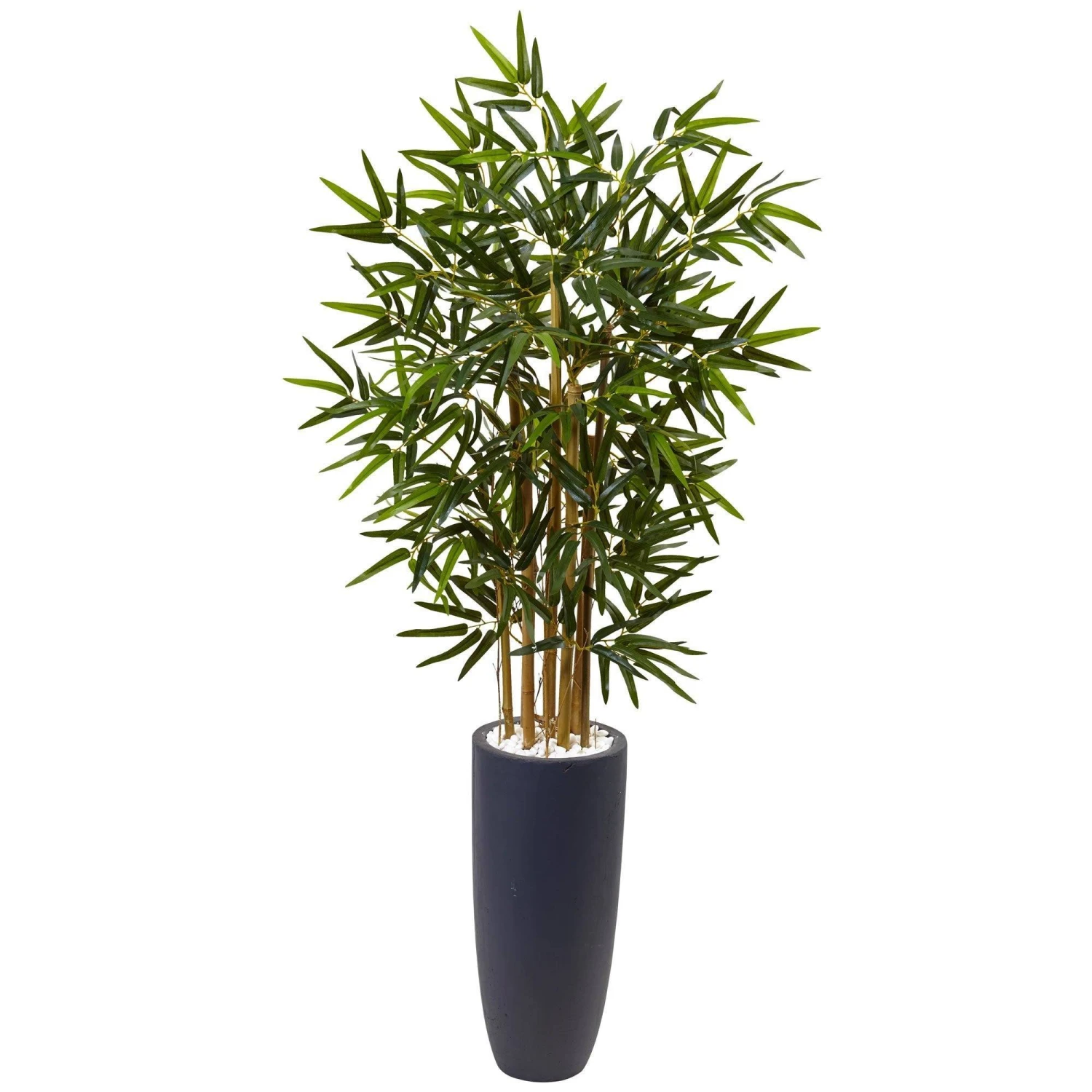 4’ Bamboo Tree In Gray Cylinder Planter 1 4’ Bamboo Tree In Gray Cylinder Planter