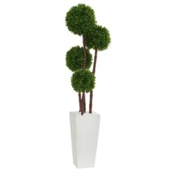 4’ Boxwood Topiary Artificial Tree In Planter (Indoor/Outdoor)