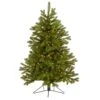 4' Cambridge Spruce Flat Back Artificial Christmas Tree With 100 Warm White (Multifunction) LED Lights And 221 Bendable Branches