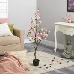 4’ Cherry Blossom Artificial Plant -Artificial Trees Store artificial 4 cherry blossom artificial plant nearly natural 838210