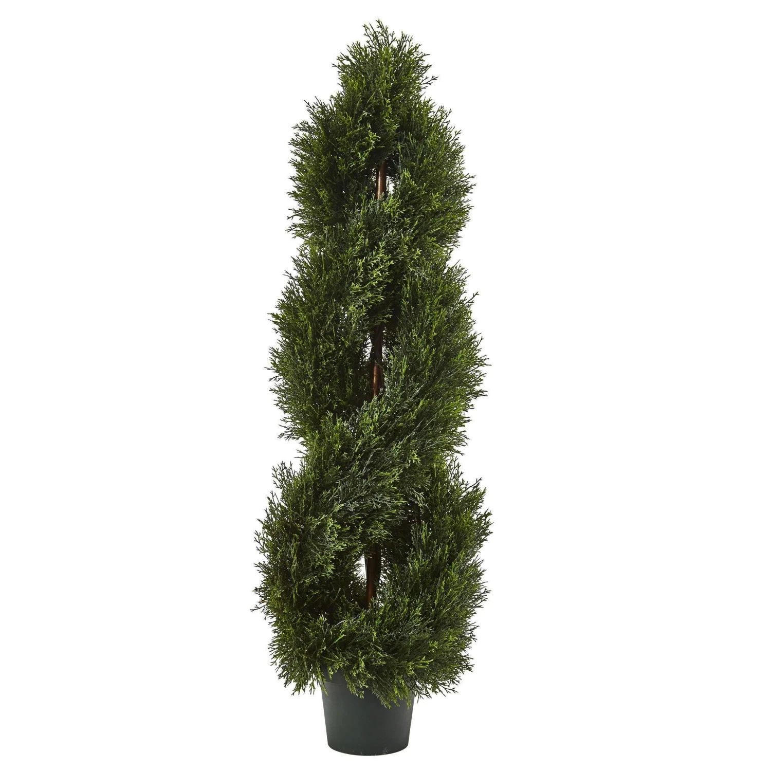 4’ Double Pond Cypress Spiral Topiary UV Resistant (Indoor/Outdoor) 1 4’ Double Pond Cypress Spiral Topiary UV Resistant (Indoor/Outdoor)
