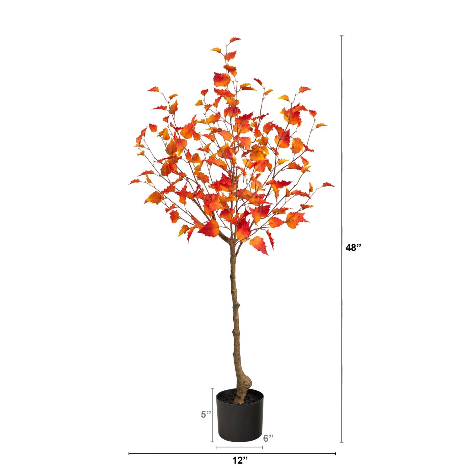 4’ Fall Birch Artificial Autumn Tree 3 4’ Fall Birch Artificial Autumn Tree - Image 3
