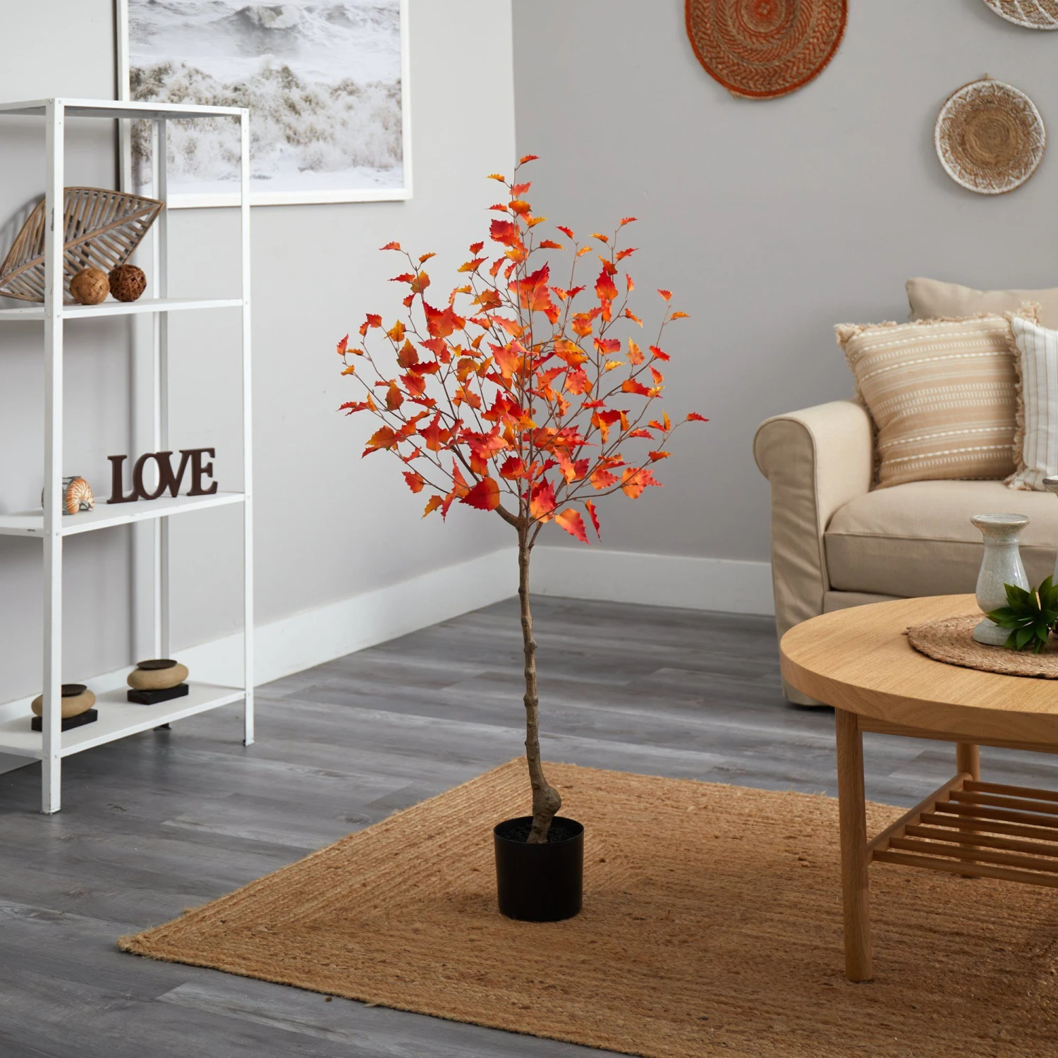 4’ Fall Birch Artificial Autumn Tree 5 4’ Fall Birch Artificial Autumn Tree - Image 5