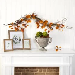 4’ Fall Foliage, Berriesand Twig Artificial Garland -Artificial Trees Store artificial 4 fall foliage berries and twig artificial garland nearly natural 417806