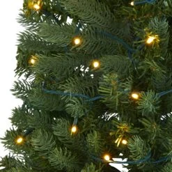 4' Flat Back Wall Hanging Artificial Christmas Tree With 50 Clear LED Lights 7 4' Flat Back Wall Hanging Artificial Christmas Tree With 50 Clear LED Lights -Artificial Trees Store artificial 4 flat back wall hanging artificial christmas tree with 50 clear led lights nearly natural 883954