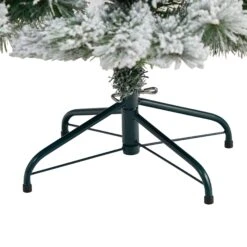 4’ Flocked Oregon Pine Artificial Christmas Tree With 100 Clear Lights And 215 Bendable Branches -Artificial Trees Store artificial 4 flocked oregon pine artificial christmas tree with 100 clear lights and 215 bendable branches nearly natural 116468