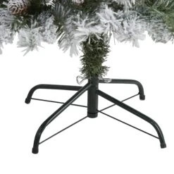 4' Flocked White River Mountain Pine Artificial Christmas Tree With Pinecones And 100 Clear LED Lights -Artificial Trees Store artificial 4 flocked white river mountain pine artificial christmas tree with pinecones and 100 clear led ligh nearly natural 586822