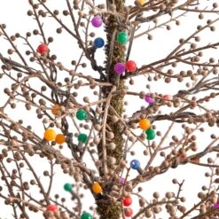 4’ Frosted Berry Twig Artificial Christmas Tree -Artificial Trees Store artificial 4 frosted berry twig tree with 100 multicolored gum ball led lights and 240 bendable branches nearly natural 846222