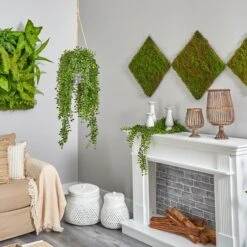 4’ Gleditsia Artificial Plant In Hanging Metal Bucket UV Resistant (Indoor/Outdoor) -Artificial Trees Store artificial 4 gleditsia artificial plant in hanging metal bucket uv resistant indooroutdoor nearly natural 955810