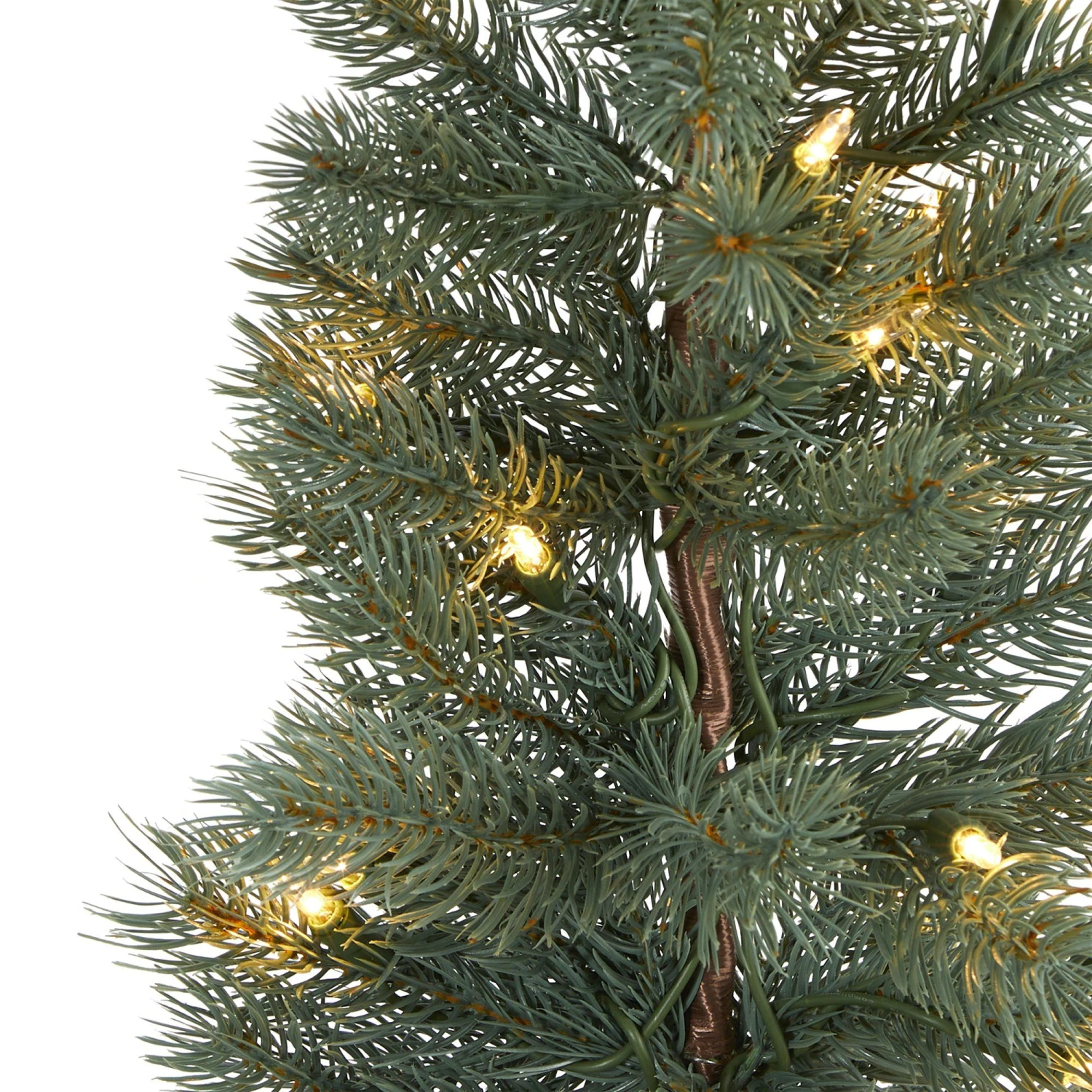 4’ Green Pine Artificial Christmas Tree With 70 Warm White Lights Set In A Burlap Base 3 4’ Green Pine Artificial Christmas Tree With 70 Warm White Lights Set In A Burlap Base - Image 3