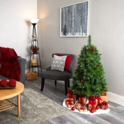 4’ Montana Mixed Pine Artificial Christmas Tree With Pine Cones, Berries And 150 Clear LED Lights 11 4’ Montana Mixed Pine Artificial Christmas Tree With Pine Cones, Berries And 150 Clear LED Lights -Artificial Trees Store artificial 4 montana mixed pine artificial christmas tree with pine cones berries and 150 clear led lights nearly natural 381167