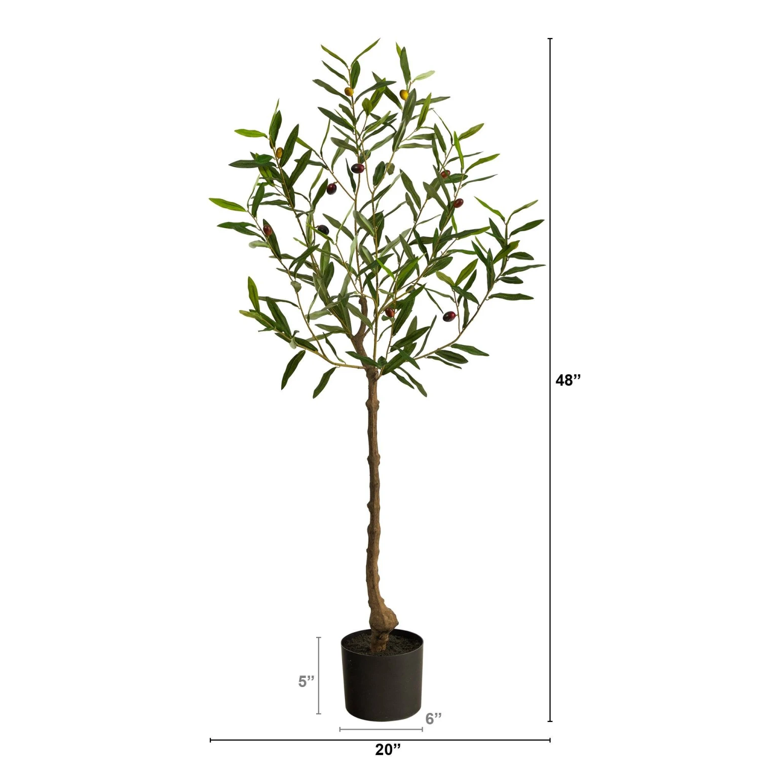 4’ Olive Artificial Tree 3 4’ Olive Artificial Tree - Image 3