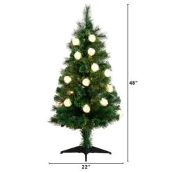 4' Pre-Lit Fiber Optic Artificial Christmas Tree With Mixed Tips And 37 LED Warm White Lights -Artificial Trees Store artificial 4 pre lit fiber optic artificial christmas tree with mixed tips and 37 led warm white lights nearly natural 129398
