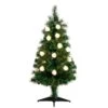 4' Pre-Lit Fiber Optic Artificial Christmas Tree With Mixed Tips And 37 LED Warm White Lights