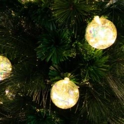 4' Pre-Lit Fiber Optic Artificial Christmas Tree With Mixed Tips And 37 LED Warm White Lights -Artificial Trees Store artificial 4 pre lit fiber optic artificial christmas tree with mixed tips and 37 led warm white lights nearly natural 793036