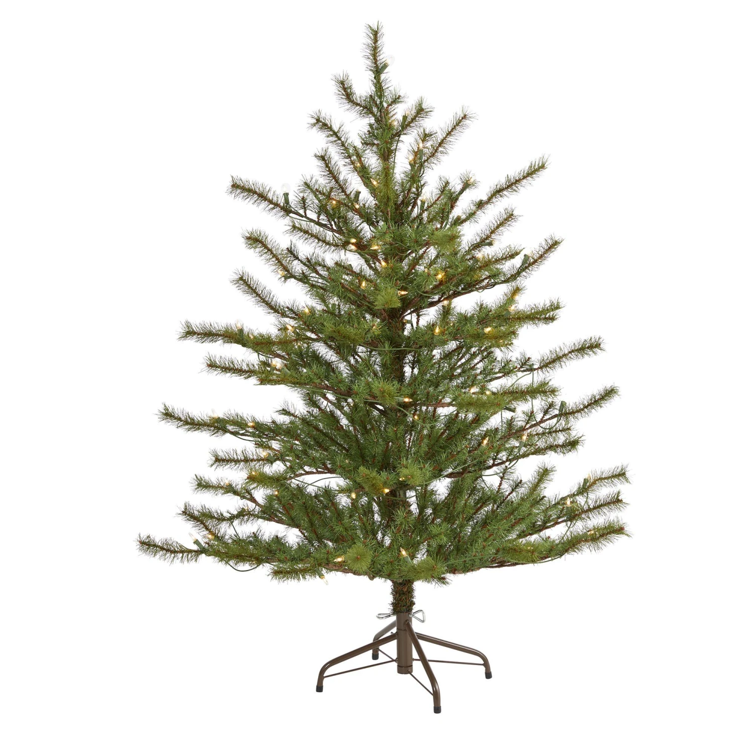 4’ Vancouver Mountain Pine Artificial Christmas Tree With 100 Clear Lights And 374 Bendable Branches 1 4’ Vancouver Mountain Pine Artificial Christmas Tree With 100 Clear Lights And 374 Bendable Branches