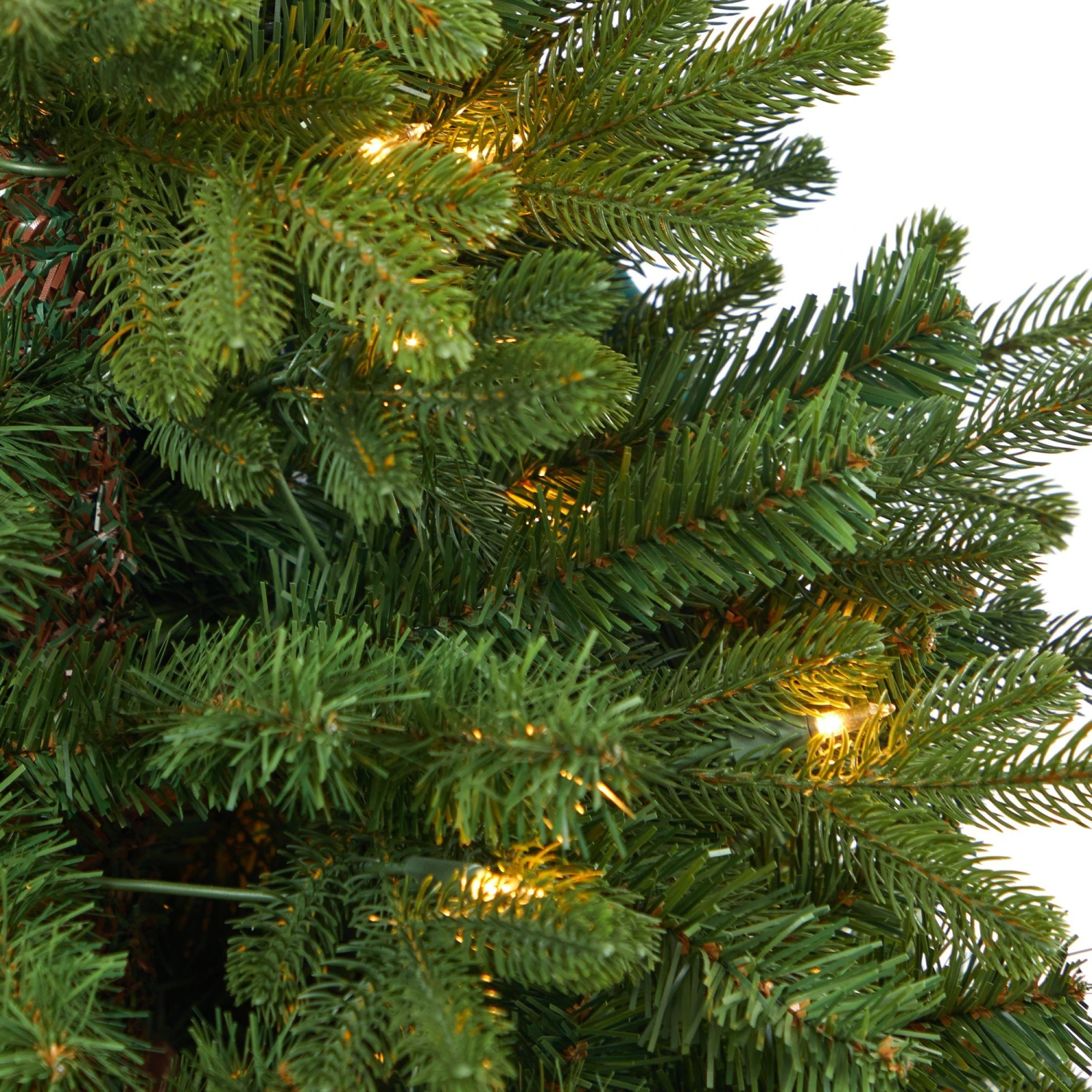 4’ Washington Fir Artificial Christmas Tree With 50 Clear Lights In White Planter With Decorative Planter Stand 4 4’ Washington Fir Artificial Christmas Tree With 50 Clear Lights In White Planter With Decorative Planter Stand - Image 4