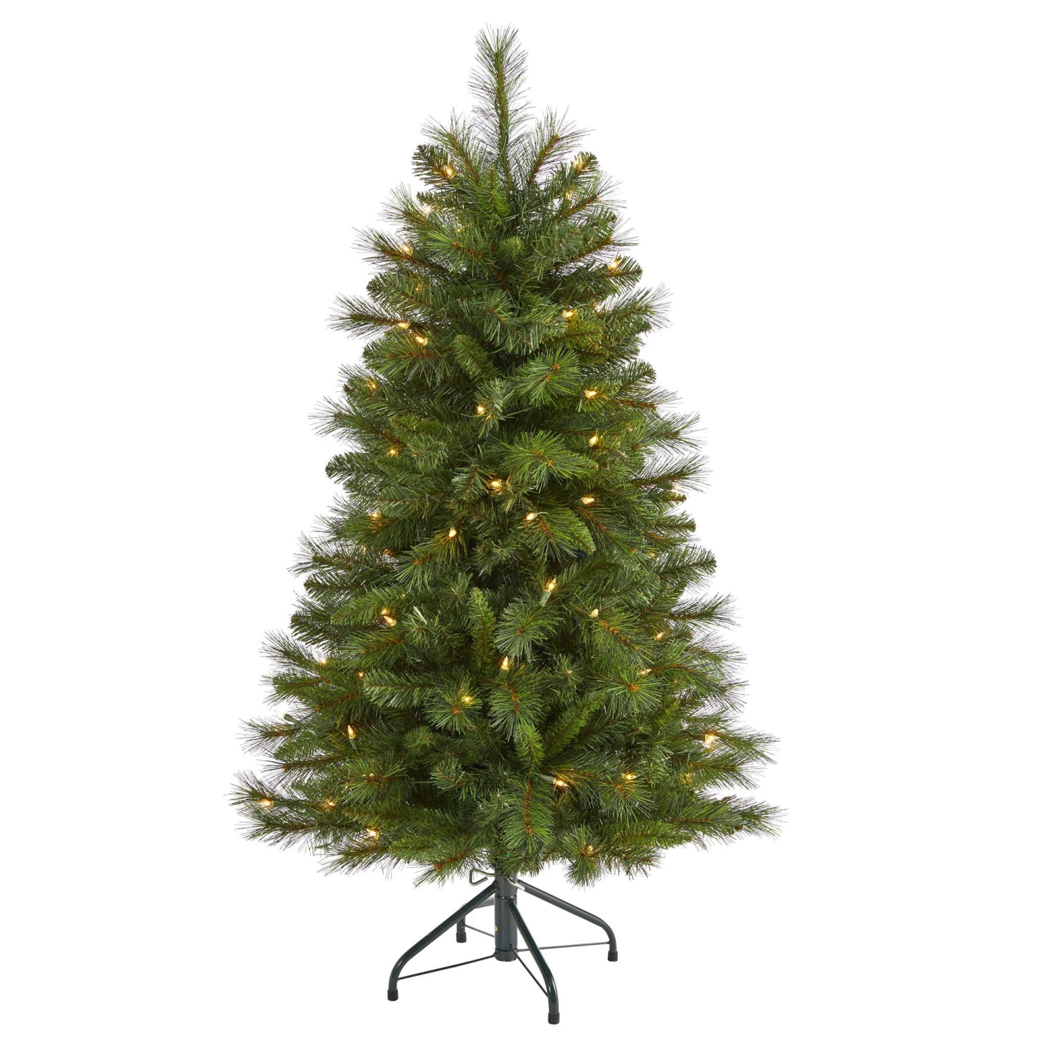 4’ West Virginia Mountain Pine Artificial Christmas Tree With 100 Clear Lights And 322 Bendable Branches 1 4’ West Virginia Mountain Pine Artificial Christmas Tree With 100 Clear Lights And 322 Bendable Branches