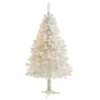 4' White Artificial Christmas Tree With 100 Clear LED Lights