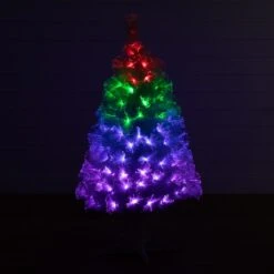 4' White Pre-Lit Fiber Optic Artificial Christmas Tree With 120 Colorful LED And Remote Control Show 17 4' White Pre-Lit Fiber Optic Artificial Christmas Tree With 120 Colorful LED And Remote Control Show -Artificial Trees Store artificial 4 white pre lit fiber optic artificial christmas tree with 120 colorful led and remote control show nearly natural 566312