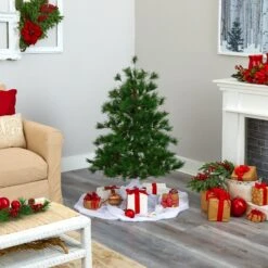 4’ Yukon Mixed Pine Artificial Christmas Tree With 366 Bendable Branches -Artificial Trees Store artificial 4 yukon mixed pine artificial christmas tree with 366 bendable branches nearly natural 951274