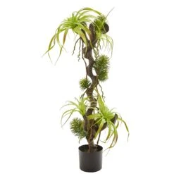 41” Air Plant And Succulent Jungle Artificial Plant