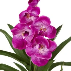 41” Vanda Orchid Hanging Basket Artificial Plant -Artificial Trees Store artificial 41 vanda orchid hanging basket artificial plant nearly natural 244973