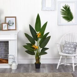 4.5’ Bird Of Paradise Artificial Plant (Real Touch) -Artificial Trees Store artificial 45 bird of paradise artificial plant real touch nearly natural 696228