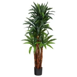 4.5’ Dracaena Artificial Tree With Natural Trunk