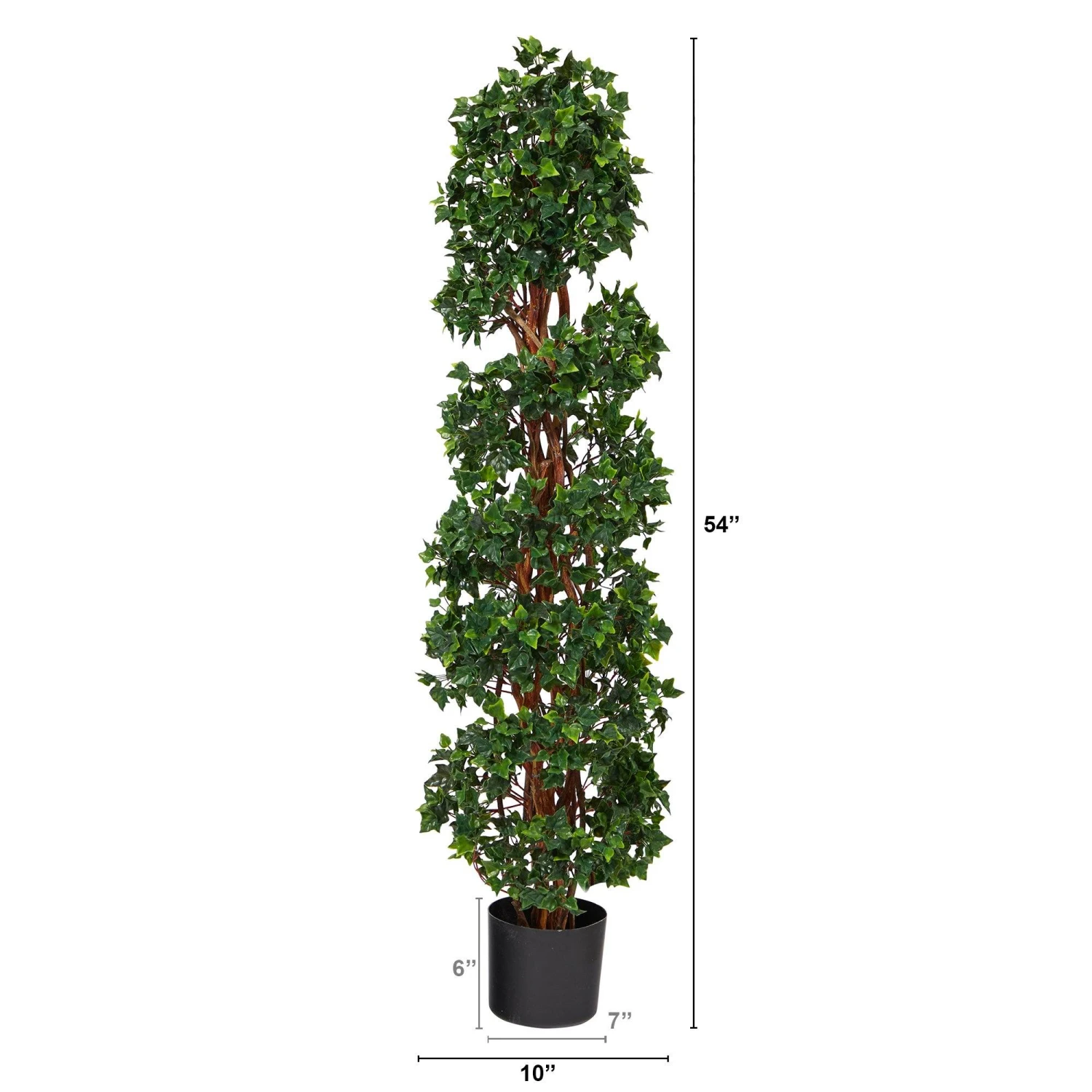 4.5’ English Ivy Spiral Topiary Artificial Tree With Natural Trunk UV Resistant (Indoor/Outdoor) 2 4.5’ English Ivy Spiral Topiary Artificial Tree With Natural Trunk UV Resistant (Indoor/Outdoor) - Image 2