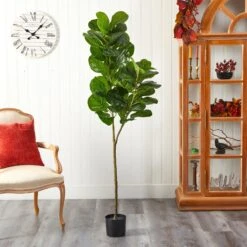 4.5’ Fiddle Leaf Fig Artificial Tree -Artificial Trees Store artificial 45 fiddle leaf fig artificial tree nearly natural 404733