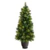 4.5’ Oregon Pine Christmas Tree In Decorative Planter