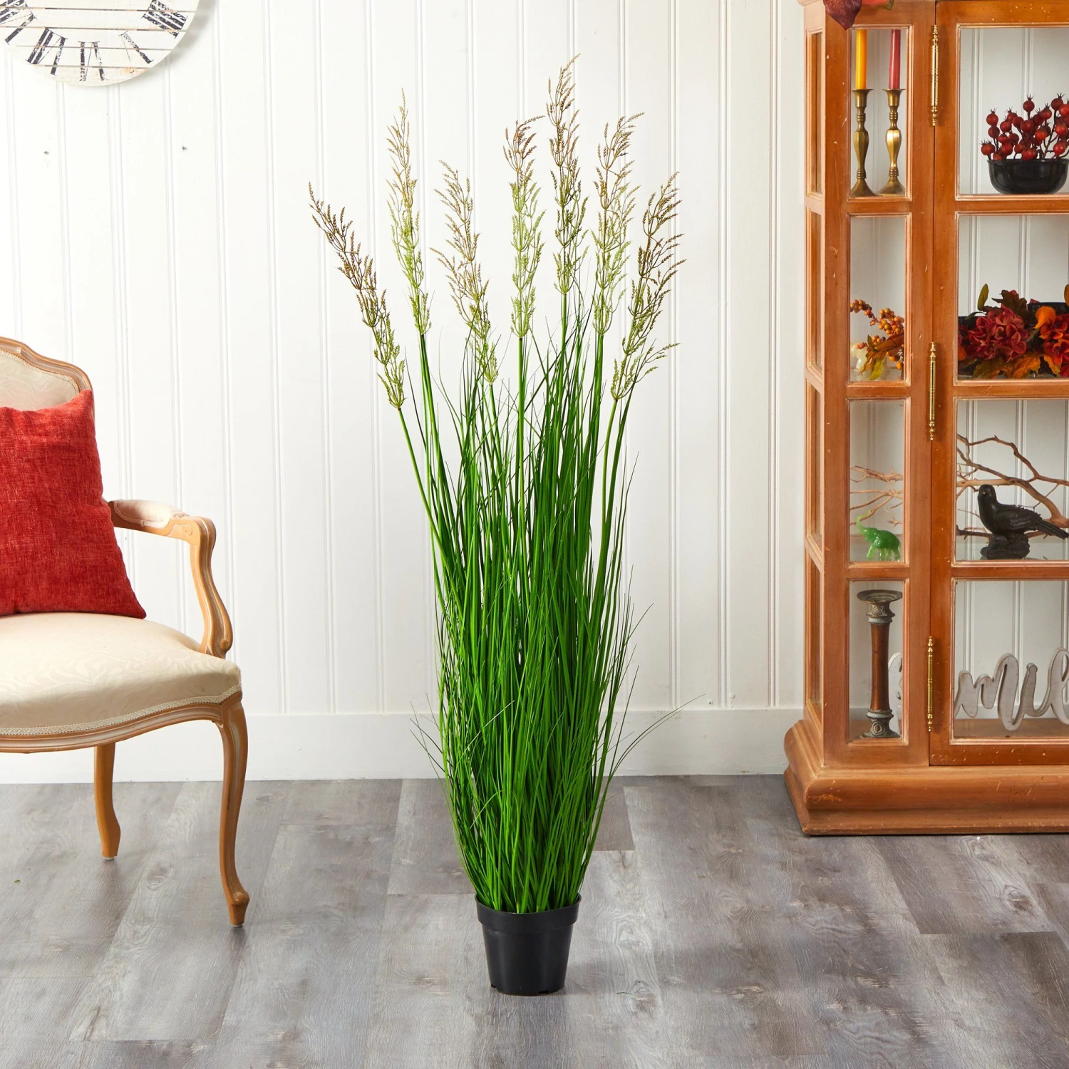 4.5’ Artificial Plum Grass Plant 4 4.5’ Artificial Plum Grass Plant - Image 4