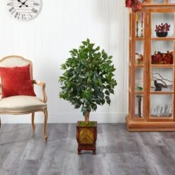 46” Ficus Artificial Tree In Decorative Planter -Artificial Trees Store artificial 46 ficus artificial tree in decorative planter nearly natural 227039
