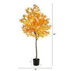 5' Autumn Maple Artificial Tree 12 5' Autumn Maple Artificial Tree -Artificial Trees Store artificial 5 autumn maple artificial tree nearly natural 785966