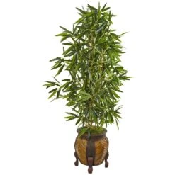 5’ Bamboo Artificial Tree In Decorative Planter (Real Touch)