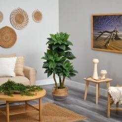 5’ Bird Nest Tree In Handmade Black And White Natural Jute And Cotton Planter UV Resistant 7 5’ Bird Nest Tree In Handmade Black And White Natural Jute And Cotton Planter UV Resistant -Artificial Trees Store artificial 5 bird nest tree in handmade black and white natural jute and cotton planter uv resistant nearly natural 515083