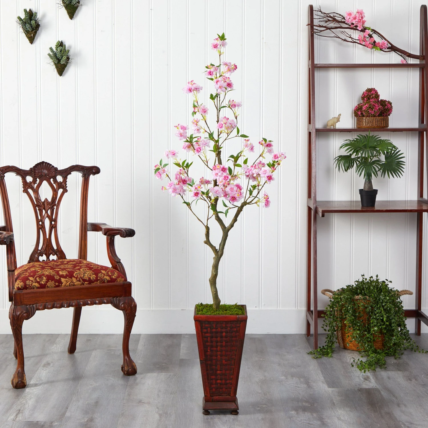 5’ Cherry Blossom Artificial Tree In Decorative Planter 3 5’ Cherry Blossom Artificial Tree In Decorative Planter - Image 3