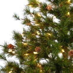 5’ Colorado Mountain Pine Artificial Christmas Tree With 250 Lights, 669 Branches And Pine Cones -Artificial Trees Store artificial 5 colorado mountain pine artificial christmas tree with 250 lights 669 branches and pine cones nearly natural 849801