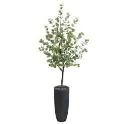 5’ Eucalyptus Artificial Tree In Gray Planter