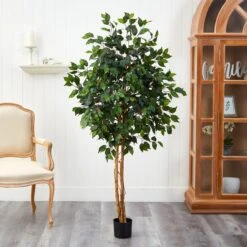 5' Ficus Silk Tree -Artificial Trees Store artificial 5 ficus silk tree nearly natural 541602