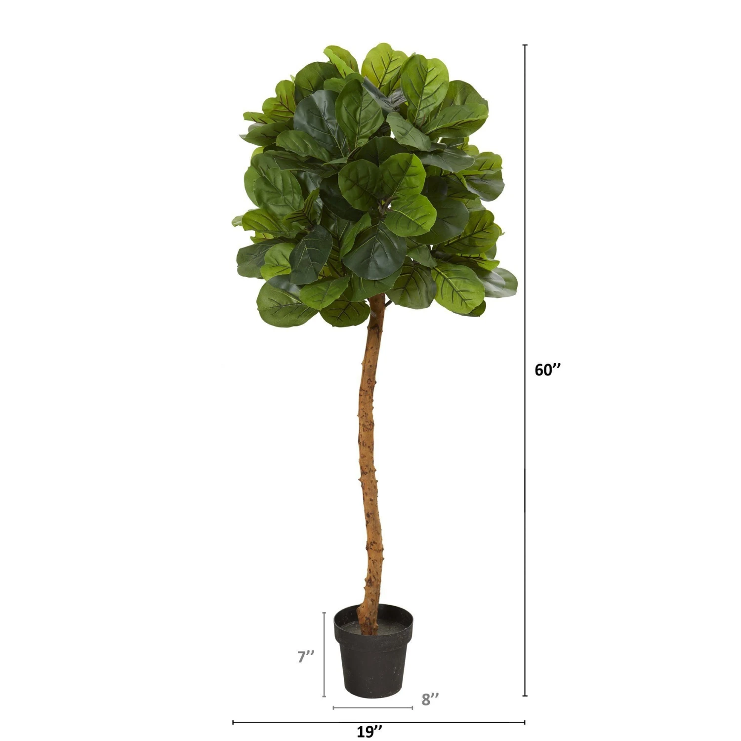 5’ Fiddle Leaf Artificial Tree (Real Touch) 2 5’ Fiddle Leaf Artificial Tree (Real Touch) - Image 2