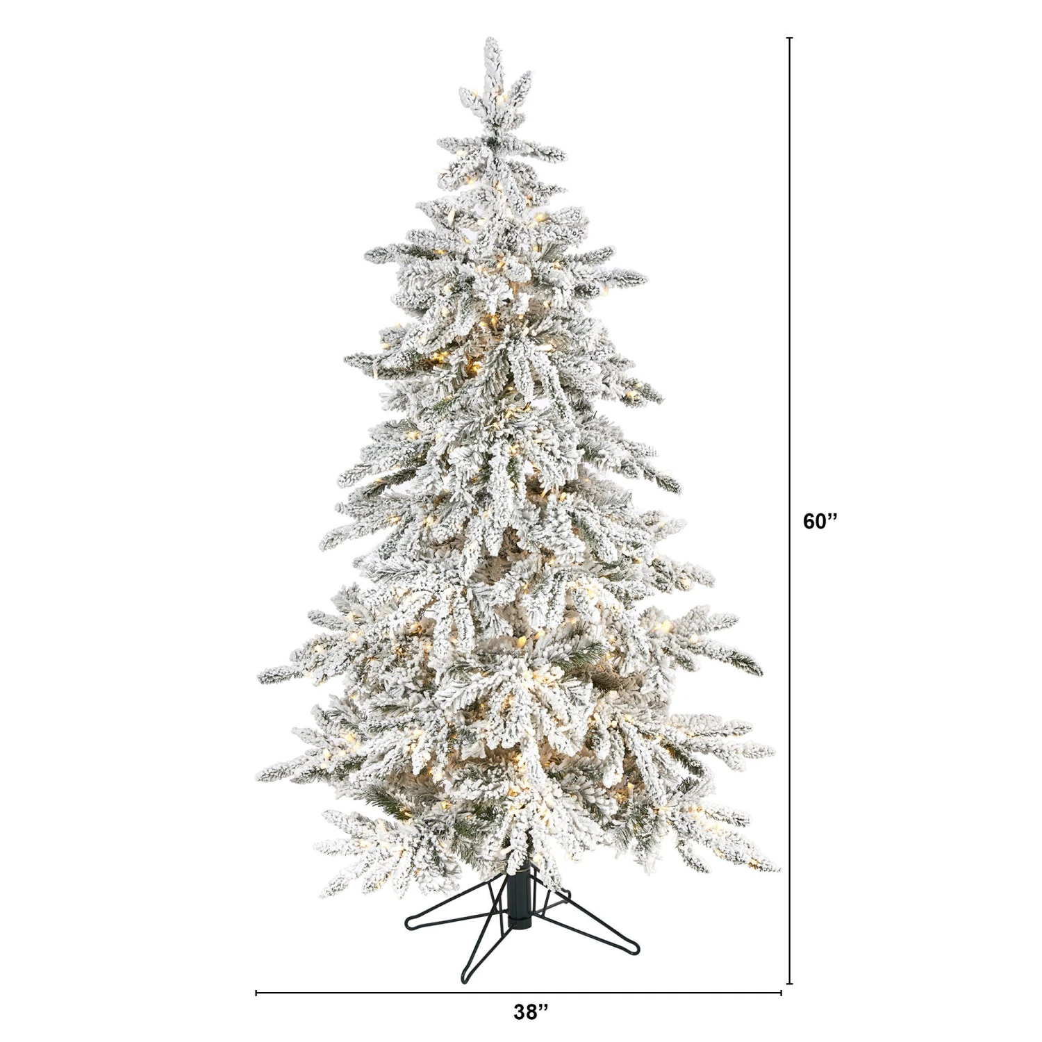 5' Flocked Grand Northern Rocky Fir Artificial Christmas Tree 2 5' Flocked Grand Northern Rocky Fir Artificial Christmas Tree - Image 2