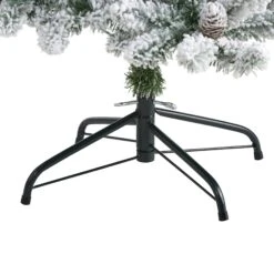 5’ Flocked Livingston Fir Artificial Christmas Tree With Pine Cones And 200 Clear Warm LED Lights -Artificial Trees Store artificial 5 flocked livingston fir artificial christmas tree with pine cones and 200 clear warm led lights nearly natural 470952