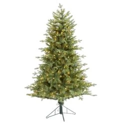 5' New Hampshire Spruce Artificial Christmas Tree With 300 Warm White Lights And 618 Bendable Branches