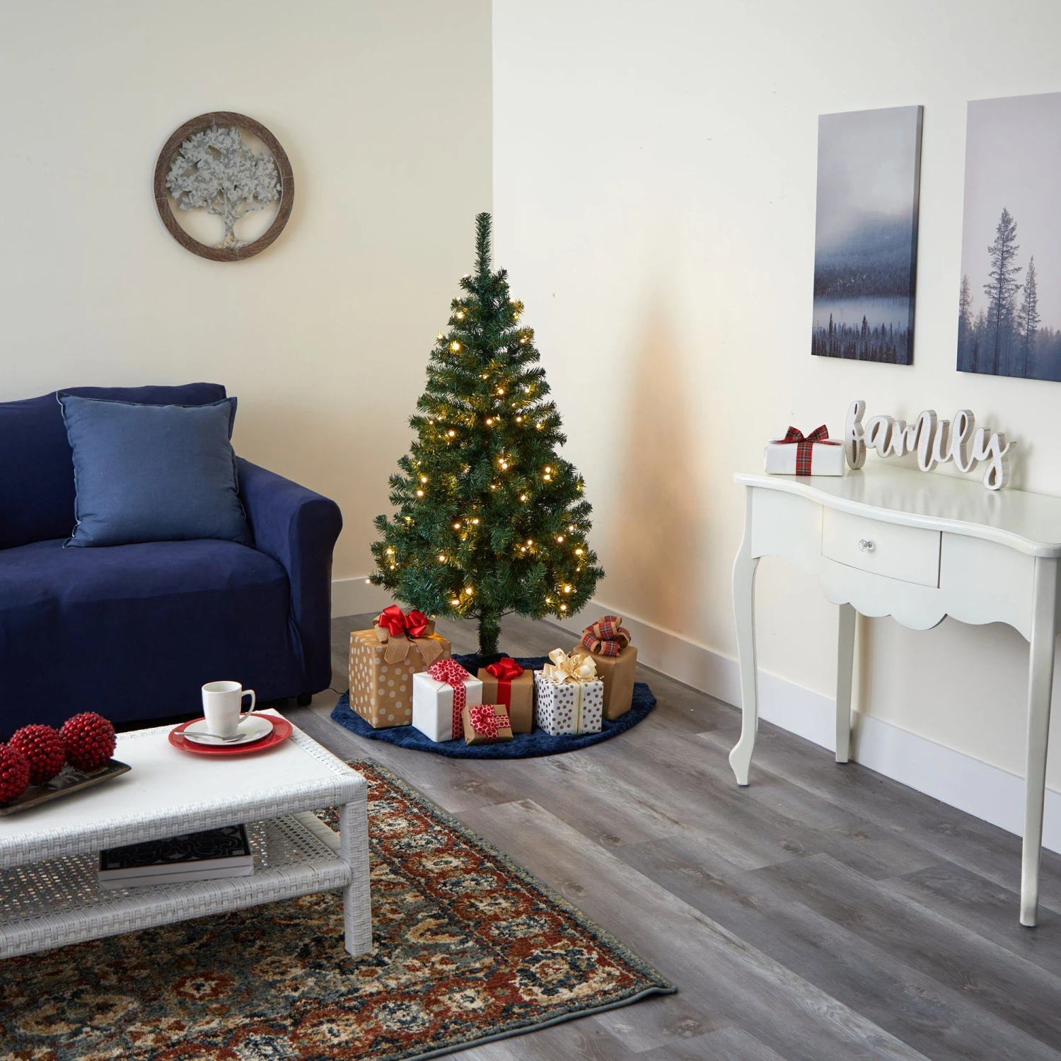 5' Northern Tip Pine Artificial Christmas Tree With 150 Clear LED Lights 5 5' Northern Tip Pine Artificial Christmas Tree With 150 Clear LED Lights - Image 5