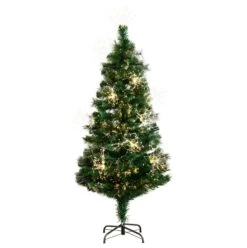 5' Pre-Lit Fiber Optic Artificial Christmas Tree With 146 Warm White LED Lights