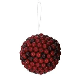 5” Red Berry Ball (Set Of 6) -Artificial Trees Store artificial 5 red berry ball set of 6 nearly natural 456495