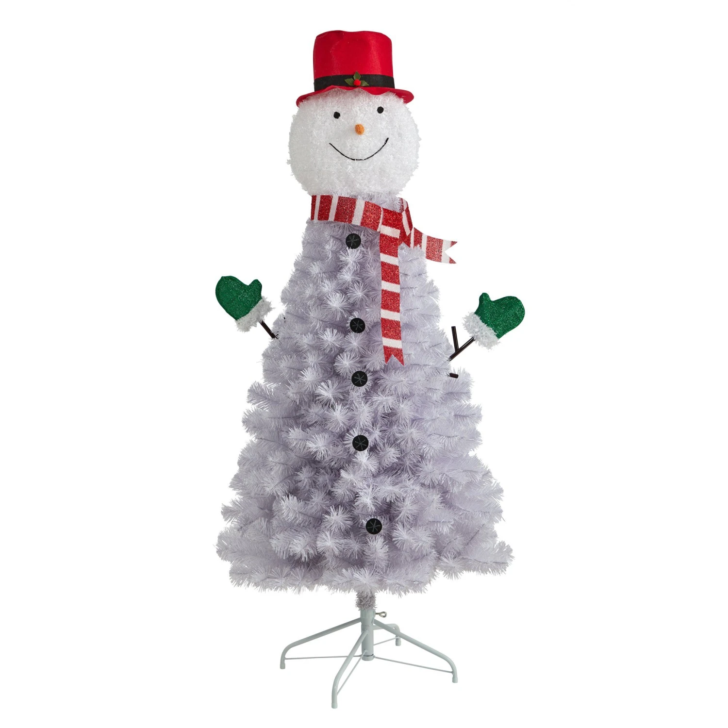 5’ Snowman Artificial Christmas Tree With 408 Bendable Branches 1 5’ Snowman Artificial Christmas Tree With 408 Bendable Branches